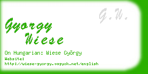 gyorgy wiese business card