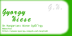 gyorgy wiese business card